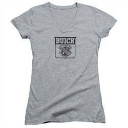 Buick Juniors V Neck Shirt 1946 Emblem Athletic Heather T-Shirt