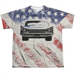 Buick Shirt 1959 Electra Flag Sublimation Youth T-Shirt Front/Back Print
