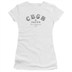 CBGB Shirt Juniors Logo White T-Shirt
