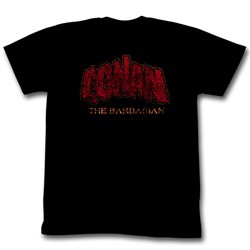 Conan Shirt Distressed Logo Adult Black Tee T-Shirt