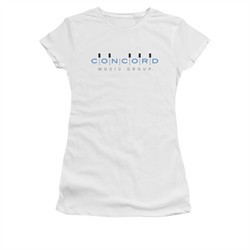 Concord Music Group Shirt Juniors Logo White T-Shirt