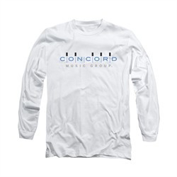 Concord Music Group Shirt Logo Long Sleeve White Tee T-Shirt