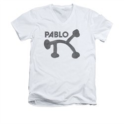 Concord Music Group Shirt Slim Fit V-Neck Retro Pablo White T-Shirt