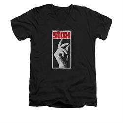 Concord Music Group Shirt Slim Fit V-Neck Stax Black T-Shirt