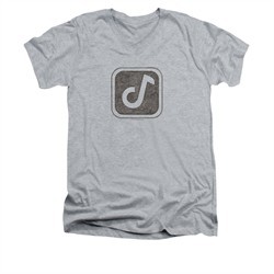 Concord Music Group Shirt Slim Fit V-Neck Symbol Athletic Heather T-Shirt