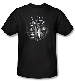 Corpse Bride T-Shirt Warner Bros Movie Bride To Be Adult Black Shirt