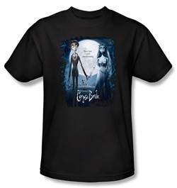 Corpse Bride T-Shirt Warner Bros Movie  Poster Adult Black Shirt