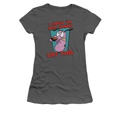 Courage The Cowardly Dog Shirt Juniors Not Gonna Like Charcoal Tee T-Shirt