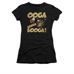 Courage The Cowardly Dog Shirt Juniors Ooga Booga Booga Black Tee T-Shirt