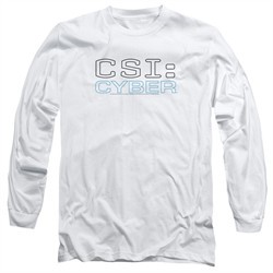 CSI Cyber Shirt The Logo Long Sleeve White Tee T-Shirt