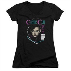 Culture Club Juniors V Neck Shirt Color By Numbers Black T-Shirt