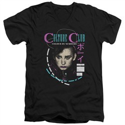 Culture Club Slim Fit V-Neck Shirt Color By Numbers Black T-Shirt