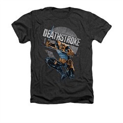 Deathstroke Shirt Retro Adult Heather Charcoal Tee T-Shirt