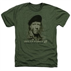 Delta Force 2 Shirt You Can't See Me Heather Military Green T-Shirt