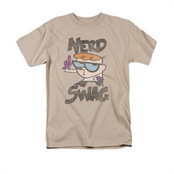 Dexter's Laboratory Shirt Nerd Swag Adult Sand Tee T-Shirt