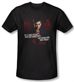 Dexter Shirt Good Bad Adult Black T-Shirt Tee