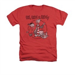 Ed, Edd N Eddy Shirt Gang Adult Heather Red Tee T-Shirt