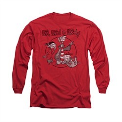 Ed, Edd N Eddy Shirt Long Sleeve Gang Red Tee T-Shirt