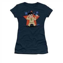 Elvis Presley Shirt Juniors Lil GI Navy T-Shirt