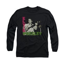 Elvis Presley Shirt Sing It Long Sleeve Black Tee T-Shirt