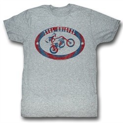 Evel Knievel Shirt Evel Brand Adult Athletic Heather Tee T-Shirt