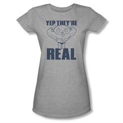 Family Guy Shirt Juniors They're Real Silver T-Shirt