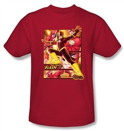 Justice League Kids T-shirt Superheroes Flash Youth Red Tee Shirt