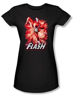 Justice League Juniors T-shirt The Flash Red and Gray Black Tee Shirt