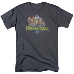 Fraggle Rock Shirt Circle Logo Charcoal T-Shirt