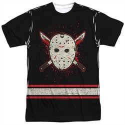 Friday the 13th Long Sleeve Jason Voorhees Jersey Sublimation Shirt Front/Back Print