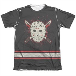 Friday the 13th Shirt Jason Voorhees Jersey Poly/Cotton Sublimation Shirt Front/Back Print