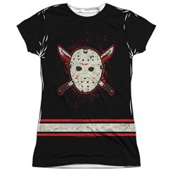 Friday the 13th Shirt Jason Voorhees Jersey Sublimation Juniors Shirt