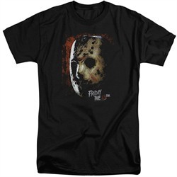 Friday the 13th Shirt Jason Voorhees Mask Tall Black T-Shirt