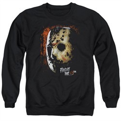 Friday the 13th Sweatshirt Jason Voorhees Mask Adult Black Sweat Shirt