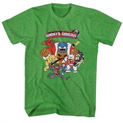 Ghost'N Goblins Shirt Poster Heather Green T-Shirt