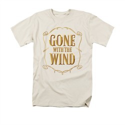 Gone With The Wind Shirt Logo Adult Cream Tee T-Shirt