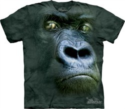 Gorilla Shirt Tie Dye Ape Silverback Portrait T-shirt Adult Tee