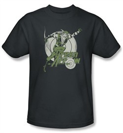 Green Arrow Kids T-shirt Right On Target DC Comics Youth Charcoal Tee