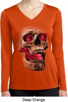 Halloween Cobra Skull Ladies Dry Wicking Long Sleeve Shirt