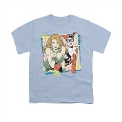 Harley Quinn Shirt Kids Harley And Ivy Light Blue T-Shirt
