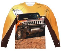 Hummer Long Sleeve Sunset Ride Sublimation Shirt Front/Back Print