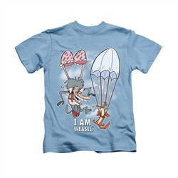 I Am Weasel Shirt Kids Balloon Ride Carolina Blue Youth Tee T-Shirt