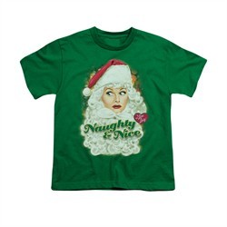I Love Lucy Shirt Kids Lucy Santa Kelly Green Youth Tee T-Shirt