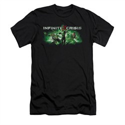 Infinite Crisis Shirt Slim Fit Green Lantern Black T-Shirt