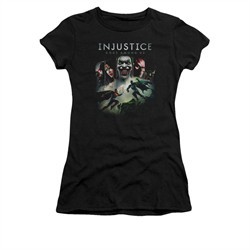 Injustice Gods Among Us Shirt Juniors Superman VS Batman Black T-Shirt
