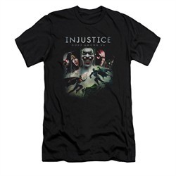 Injustice Gods Among Us Shirt Slim Fit Superman VS Batman Black T-Shirt