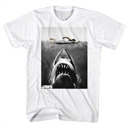 Jaws Shirt Colored Swimmer White T-Shirt