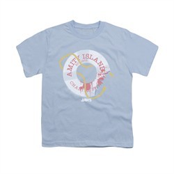 Jaws Shirt Kids Life Preserver Light Blue T-Shirt