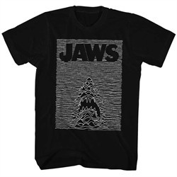 Jaws Shirt White Lines Black T-Shirt