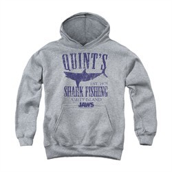 Jaws Youth Hoodie Quint's Athletic Heather Kids Hoody